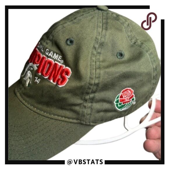 Legacy Hats 2014 Rosebowl Champions Michigan State Adjustable Ball Cap‎ - Picture 2 of 5